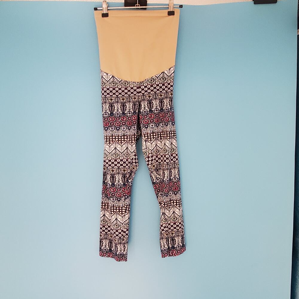 Motherhood Legging Size Medium Cropped Maternity Full Panel